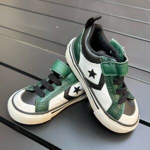 Converse Kids' Green and White Star Sneakers